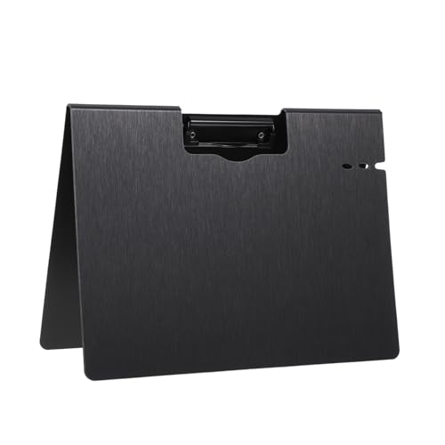 Gatuida Faltbarer Schreibtafel Ordner aus Robustem mit Metalloptik Multifunktional als Dokumentenhalter und Schreibunterlage für Büro Schule und Besprechungen Dunkelgrau Leicht und von Gatuida