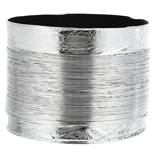 Gatuida Flexible Aluminiumfolie Abluftschlauch Praktischer Belüftungsschlauch für Küche Wäschetrockner Badezimmer und Gewächshaus Hitzebeständig Langlebig für Luftzirkulation und Abzug von Gatuida