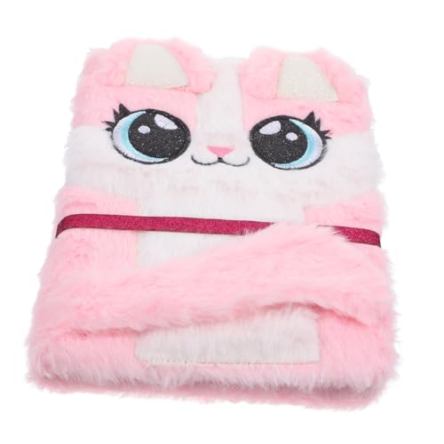 Gatuida Fluffy Plüsch Notizbuch Kleines Cartoon Tagebuch mit Weichem Plüsch Einband Schreibblock für Schüler Notizzettel für Kreative Notizen und Schulhefte Niedliches für Mädchen von Gatuida