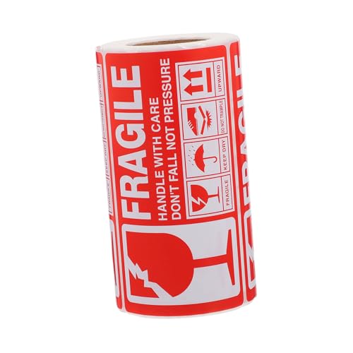 Gatuida Fragile Aufkleber Selbstklebend Warnetiketten Handle With Care für Versandverpackungen Langlebige Leicht Ablösbare Klebelabels für Zerbrechliche Kartons Gatuida Fragile Aufkleber Selbstklebend Warnetiketten Handle With Care für Versandverpackungen Langlebige Leicht Ablösbare Klebelabels für Zerbrechliche Kartons von Gatuida