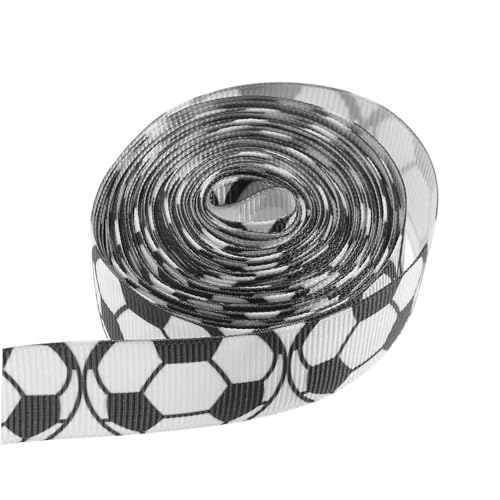 Gatuida Fußball Satinband Breit Strapazierfähiges DIY Geschenkband für Partydekoration Kreative Bastelarbeiten Kuchenverzierung Langlebiges Stoffband für Fußballmottopartys Gatuida Fußball Satinband Breit Strapazierfähiges DIY Geschenkband für Partydekoration Kreative Bastelarbeiten Kuchenverzierung Langlebiges Stoffband für Fußballmottopartys von Gatuida