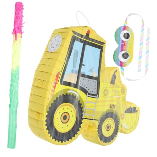 Gatuida Gelbes Baufahrzeug Pinata aus Papier und Augenbinde Robustes Geburtstags Partyspiel für Geeignet als Partyzubehör und Dekoration Gatuida Gelbes Baufahrzeug Pinata aus Papier und Augenbinde Robustes Geburtstags Partyspiel für Geeignet als Partyzubehör und Dekoration von Gatuida