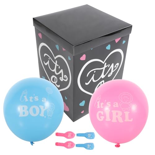 Gatuida Gender Reveal Party Box aus Papier mit Ballons in Blau und Rosa Wiederverwendbar Dekorativ für Babyparty und Willkommensfeier Jungen Mädchen Gatuida Gender Reveal Party Box aus Papier mit Ballons in Blau und Rosa Wiederverwendbar Dekorativ für Babyparty und Willkommensfeier Jungen Mädchen von Gatuida