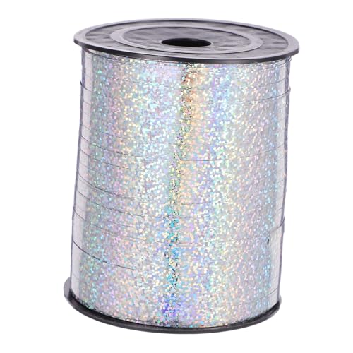 Gatuida Geschenkband Silber Holografisch Breites Geschenkverpackungsband Kunststoff Curling Band für Geschenkboxen Blumenboxen und Ballon dekorationen Gatuida Geschenkband Silber Holografisch Breites Geschenkverpackungsband Kunststoff Curling Band für Geschenkboxen Blumenboxen und Ballon dekorationen von Gatuida