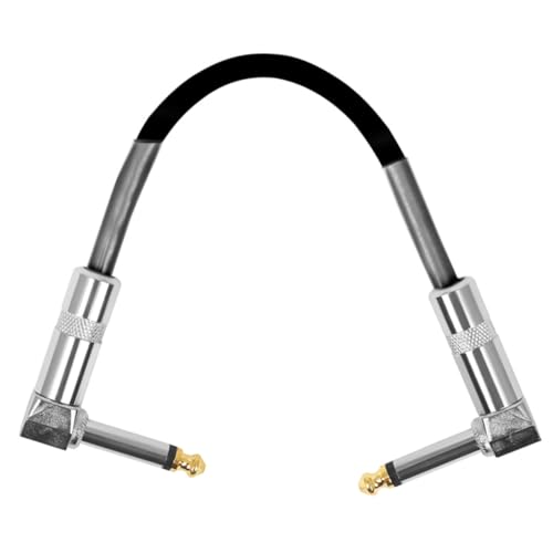 Gatuida Gitarren Pedal Anschlusskabel Noise Reduzierendes Effektkabel PVC Metallstecker Abgewinkeltes Patchkabel für Gitarre Kompakt und Tragbar Schwarz Gatuida Gitarren Pedal Anschlusskabel Noise Reduzierendes Effektkabel PVC Metallstecker Abgewinkeltes Patchkabel für Gitarre Kompakt und Tragbar Schwarz von Gatuida