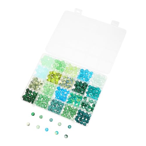 Gatuida Glasperlen Großes Loch Runde Spacer Beads Für Schmuckherstellung DIY Armband Halskette Ohrringe Frühlingsfarben Grün Bastelzubehör von Gatuida