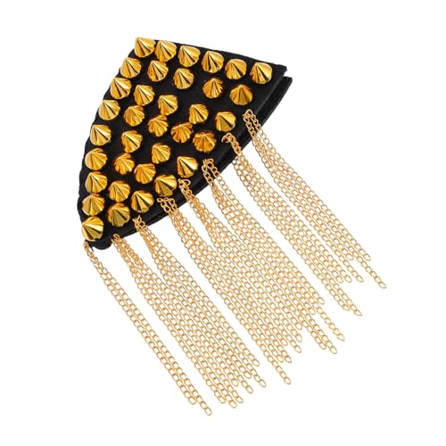 Gatuida Goldene Quasten Schulterklappe mit Kettenanhänger Modische Epaulette für Uniform und Kleidung Langlebiges Accessoire Einzigartiges Design von Gatuida