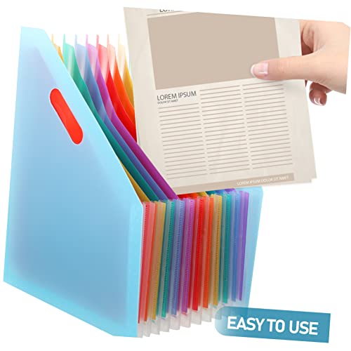 Gatuida Großer Akkordeon Ordner mit Hoher Kapazität Leichter Kunststoff Datei Organizer für Rechnungen Dokumente und Karten Erweiterbarer Desktop Aktenordner für Büro und Zuhause von Gatuida