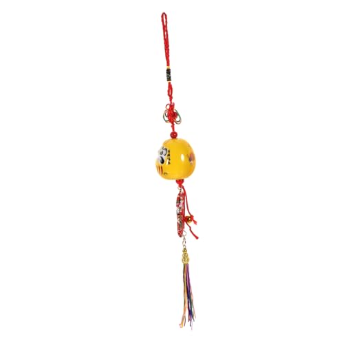 Gatuida Hängendes Charm Anhänger aus Keramik Japanischer Stil Glücksbringer für Auto und Zuhause Dekorativer Windspiel mit Glocken Gelb Gatuida Hängendes Charm Anhänger aus Keramik Japanischer Stil Glücksbringer für Auto und Zuhause Dekorativer Windspiel mit Glocken Gelb von Gatuida