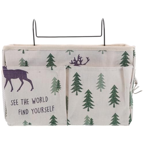 Gatuida Hängendes Lagerregal für das Bett, Organizer für Telefon, Brille, Flasche, Bürobedarf im Wohnheimzimmer, Badezimmer, Camper, Beige von Gatuida