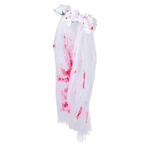 Gatuida Halloween Gothic Blutschleier mit Kamm Langer Spitzen Schleier für Frauen Halloween Party Haarschmuck Blutiges Verkleidungzubehör für Cosplay und Kostümpartys Gatuida Halloween Gothic Blutschleier mit Kamm Langer Spitzen Schleier für Frauen Halloween Party Haarschmuck Blutiges Verkleidungzubehör für Cosplay und Kostümpartys von Gatuida