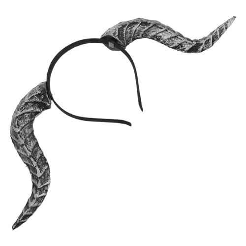 Gatuida Halloween Gothic Hörner Haarreif mit Abnehmbaren Realistisch Geschwungenen Teufelshörnern Vielseitiges Cosplay-accessoire für Damen und Herren Party Kostümzubehör von Gatuida