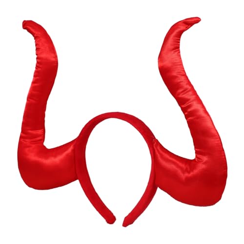 Gatuida Halloween-Teufels-Stirnband Dekorationen funkeln Halloween-Hörner Cosplay LED halloween maske halloween dekoration Stirnband für Halloween Zubehör für Partykostüme Pu rot von Gatuida