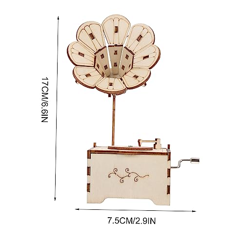 Gatuida Handgefertigte DIY Spieluhr aus Hochwertigem Holz Stabiles Material Einzigartiges Mechanisches Musikbox Modell Kreatives Bastelset für Dekoration Klassische Melodie Spieluhr von Gatuida