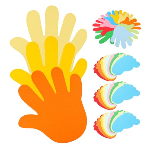 Gatuida Handgeschnittene Frühlings papierausschnitte DIY Klassenzimmer Wanddekoration Bunte Blumen Schmetterlingsmotive Kreative Pinnwand Deko für Schule und Büro von Gatuida