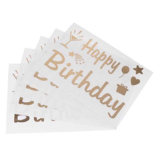 Gatuida Happy Birthday Aufkleber 5 Stück Happy Birthday Ballon Aufkleber Party Brief Aufkleber Geburtstag Paster von Gatuida