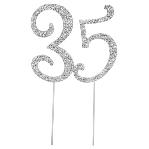 Gatuida Happy Birthday Tortenaufsatz: Strass-tortenaufsatz Nummer 35 Für Partydekorationen – Funkelndes Dessertdekor Zum Hochzeitstag Gatuida Happy Birthday Tortenaufsatz: Strass-tortenaufsatz Nummer 35 Für Partydekorationen – Funkelndes Dessertdekor Zum Hochzeitstag von Gatuida