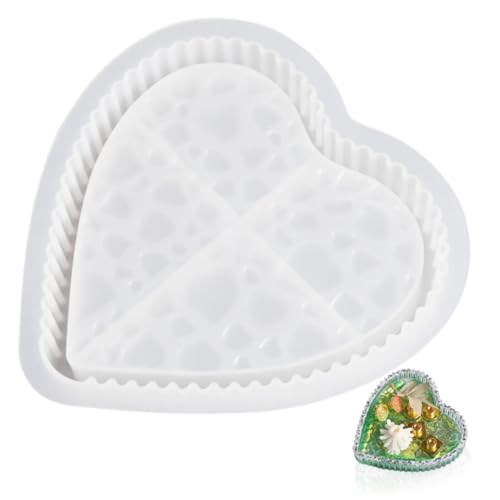 Gatuida Herzförmige Silikonform Tablett Multifunktional DIY Gießform für Handgemachte Dekorationen Flexible Widerstandsfähige Form mit Feiner Verarbeitung für Bastelarbeiten und Gatuida Herzförmige Silikonform Tablett Multifunktional DIY Gießform für Handgemachte Dekorationen Flexible Widerstandsfähige Form mit Feiner Verarbeitung für Bastelarbeiten und von Gatuida