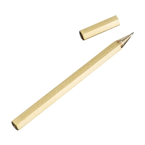 Gatuida Hexagonaler Messing Gelstift Langlebiger Kupfer Metalldesign Kugelschreiber Stilvoll für Schule Büro Skizzieren mit Praktischem Etui Vintage Schreibgerät für Kreative Nutzer Gatuida Hexagonaler Messing Gelstift Langlebiger Kupfer Metalldesign Kugelschreiber Stilvoll für Schule Büro Skizzieren mit Praktischem Etui Vintage Schreibgerät für Kreative Nutzer von Gatuida