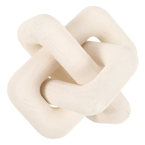 Gatuida Holz Kettenglied Dekoration mit Abgerundeten Ecken Holzhandwerk Rustikale Wohnzimmertisch Deko für Couchtisch Bücherregal und Tabletts Natürlicher Holz Look von Gatuida