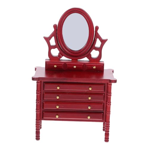 Gatuida Holz Kommode Langlebige Vintage Anrichte für Puppenhaus Schlafzimmer und Wohnzimmer Zubehör Rote Holzfarbe Gatuida Holz Kommode Langlebige Vintage Anrichte für Puppenhaus Schlafzimmer und Wohnzimmer Zubehör Rote Holzfarbe von Gatuida