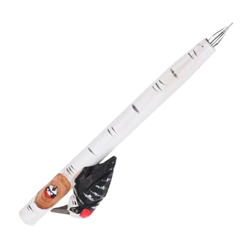 Gatuida Holz Kugelschreiber mit Handgeschnitztem Specht Motiv Kreatives Party Design Langlebiger Schreibstift für Schüler und Einzigartiges Geschenkaccessoire von Gatuida