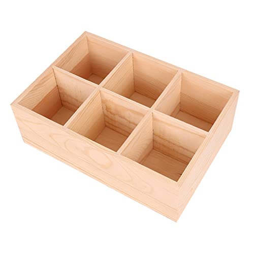 Gatuida Holz Stift Aufbewahrungsbox mit Fächern Tragbare Malwerkzeug Kiste für Kunstbedarf Vielseitig Einsetzbar für Stifte Kreiden und Büromaterialien von Gatuida