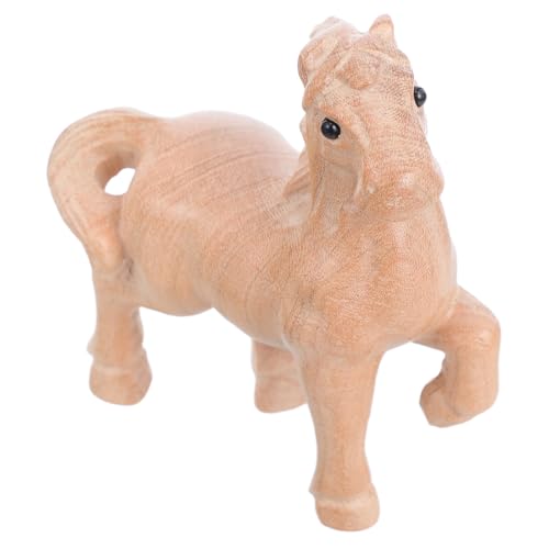 Gatuida Holzfigur Handgeschnitztes Pferd Dekoration Kleines Tier für Tisch Bücherregal für Chinese Year für Pferdeliebhaber Gatuida Holzfigur Handgeschnitztes Pferd Dekoration Kleines Tier für Tisch Bücherregal für Chinese Year für Pferdeliebhaber von Gatuida