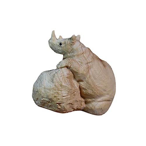 Gatuida Holzfigur Rhinozeros Vintage Stil Desktop Dekoration Retro Tier Statue aus Buchsbaum für Büro und Zuhause Stabile Struktur Kompakt als Schreibtisch Accessoire Gatuida Holzfigur Rhinozeros Vintage Stil Desktop Dekoration Retro Tier Statue aus Buchsbaum für Büro und Zuhause Stabile Struktur Kompakt als Schreibtisch Accessoire von Gatuida