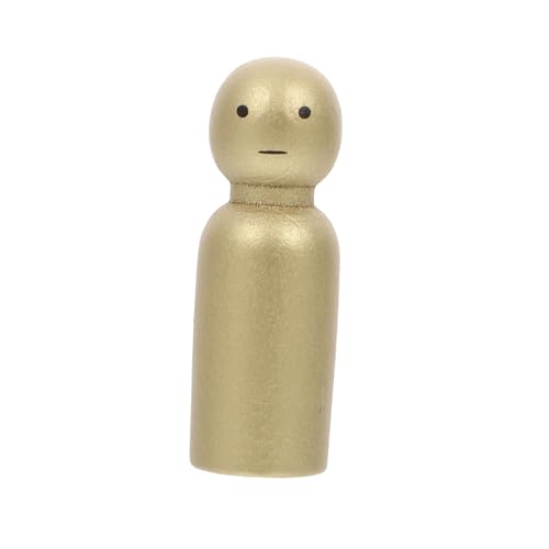Gatuida Holzfigur für Sandtisch Goldener Junge Mikro Landschaft Deko Holzpuppe Modell für DIY Gartendekoration Desktop Ornament von Gatuida