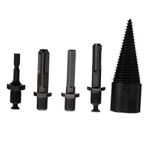 Gatuida Holzspalter bohrkegel Hochfester Holzbohrer Splitter mit Hoher Härte und Verschleißfestigkeit für Brennholzspalten Kompatibel mit Bohrmaschine und Akkuschrauber von Gatuida