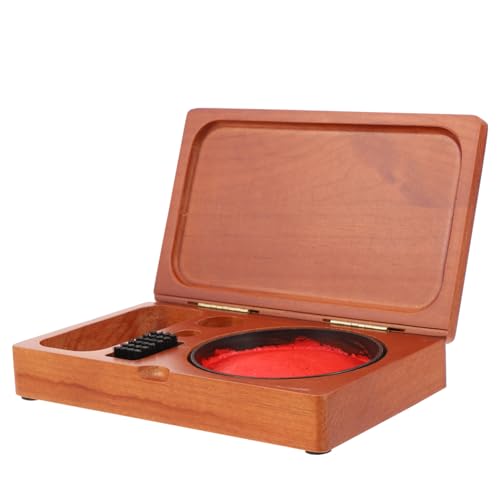 Gatuida Holzstempel Aufbewahrungsbox Vintage Stempel und Tintenpastenbehälter für Stempel Schlüssel und Schmuck Multifunktionale Holzbox mit Feiner Verarbeitung von Gatuida