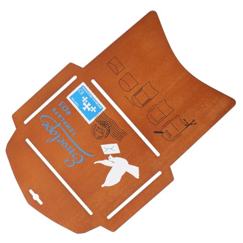 Gatuida Holzumschlag Schablone für DIY Projekte Vintage Design für Briefe Grußkarten Geschenkverpackungen Langlebig und Vielseitig Einsetzbar von Gatuida