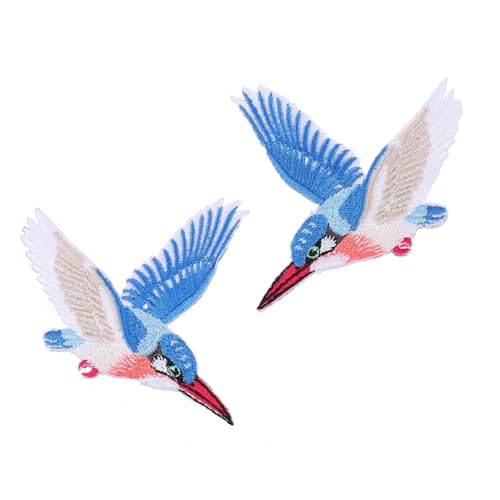 Gatuida Iron Applique Vögel Aufnäher zum Aufbügeln Bestickte Bügelflicken Kleidung Teiliges DIY Reparatur für Textilien Selbstklebend für Individuelle Modegestaltung von Gatuida