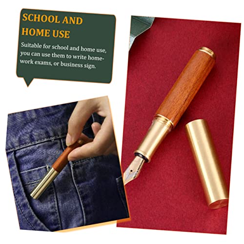 Gatuida Kalligraphie Füllfederhalter Vintage Messing Holz Mini Schreibfeder Ergonomisch Langlebig mit Deckel als für Schüler und Kreative Schreibübungen Gatuida Kalligraphie Füllfederhalter Vintage Messing Holz Mini Schreibfeder Ergonomisch Langlebig mit Deckel als für Schüler und Kreative Schreibübungen von Gatuida