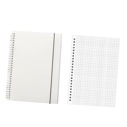 Gatuida Kariertes Loose leaf Notizbuch mit Transparentem Frosted Pp cover Spiralgebunden Wiederverwendbar Handlich und Vielseitig für Schule und Büroplanung Gatuida Kariertes Loose leaf Notizbuch mit Transparentem Frosted Pp cover Spiralgebunden Wiederverwendbar Handlich und Vielseitig für Schule und Büroplanung von Gatuida