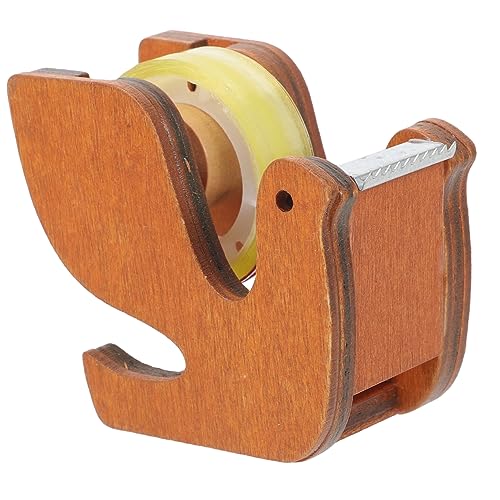 Gatuida Klebebandabroller aus Holz Stabiler Tischspender für Klebeband Einfaches Schneiden ohne Schere für Büro und Zuhause Geeignet für Verschiedene Klebebänder von Gatuida