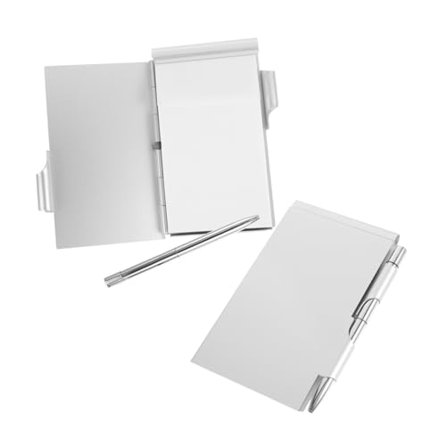 Gatuida Kleines Metall Notizbuch mit Stift Robustes Aluminium Nachfüllbar Tragbar für Notizen und Skizzen Mini Notepad Silberfarben Gatuida Kleines Metall Notizbuch mit Stift Robustes Aluminium Nachfüllbar Tragbar für Notizen und Skizzen Mini Notepad Silberfarben von Gatuida