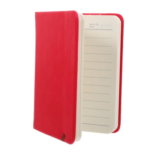 Gatuida Kleines Pu notizbuch mit Soft touch einband Liniertes Pocket Notebook Praktischer Kalender planer für Schule und Büro Leicht Tragbar Rotes Format für Einfache Organisation und von Gatuida