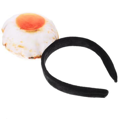 Gatuida Kreatives Niedliches Plüsch haarband mit Spiegelei design Multifunktionaler Bequemer Kopfschmuck für Damen zum Waschen Schminken und Party outfit von Gatuida
