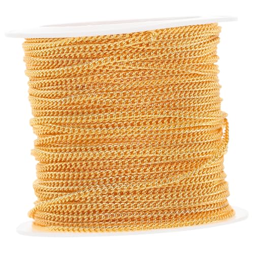 Gatuida Kupfer DIY Schmuckkette Langlebige Farblich Beständige Bastelkette für Halsketten und Anhänger Glatte Oberfläche Vielseitig für Schmuckherstellung und Accessoires von Gatuida