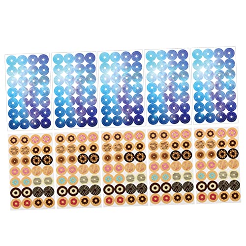 Gatuida Lochverstärkungsaufkleber Donut Sternenhimmel Selbstklebende Etiketten für Lose Blattpapiere Kreative Deko Sticker zur Reparatur von Papierlöchern von Gatuida