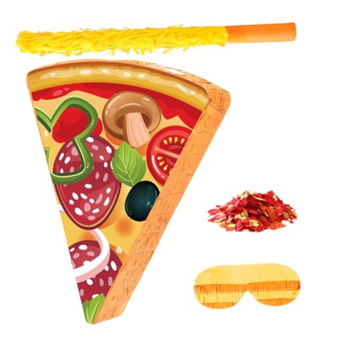 Gatuida Lustiges Pizza Party Pinata mit Schlagstab Augenbinde und Konfetti Food Geburtstagsdeko für Kindergeburtstag Hängende Spiel Deko mit Diy Füllöffnung Vielseitig Einsetzbar Gatuida Lustiges Pizza Party Pinata mit Schlagstab Augenbinde und Konfetti Food Geburtstagsdeko für Kindergeburtstag Hängende Spiel Deko mit Diy Füllöffnung Vielseitig Einsetzbar von Gatuida