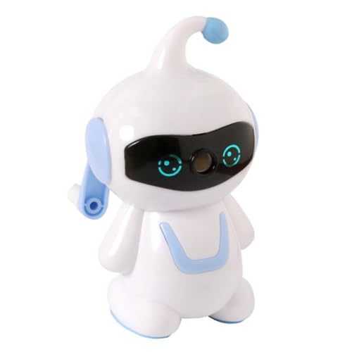 Gatuida Manueller Cartoon Bleistiftspitzer Roboter Design Robuster Kunststoff Für Schule Büro Kompakter Handkurbelspitzer Schnelles Schärfen Verschiedene Bleistiftformen von Gatuida