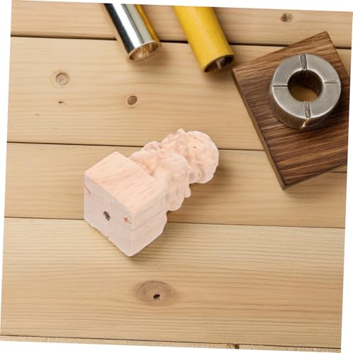 Gatuida Massive Holzsäulenaufsätze Löwenkopf Geschnitzte Dekorative Newel Post Finials für Möbel Treppengeländer und Bettrahmen Europäisches Design für Erhöhte Stabilität und Edle von Gatuida