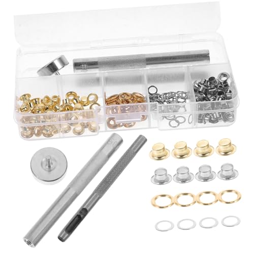 Gatuida Metall Ösen Eisen Ösen und Nieten Kit für Leder Vorhänge Zelte Schuhe Taschen DIY Nähen Zubehör Langlebig Rostfrei Gatuida Metall Ösen Eisen Ösen und Nieten Kit für Leder Vorhänge Zelte Schuhe Taschen DIY Nähen Zubehör Langlebig Rostfrei von Gatuida