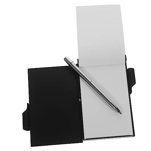 Gatuida Mini Notizblock mit Metallgehäuse und Stift Tragbarer Notizplaner für Schule und Büro für Schnelle Notizen und Erinnerungen Kreatives Design von Gatuida