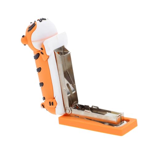 Gatuida Mini Tiger Stapler Tragbarer Kreativer Hefter für Büro und Schule Leichter und Kompakter Handhefter für Schüler und Lehrer Effizientes Heften im Niedlichen Design von Gatuida