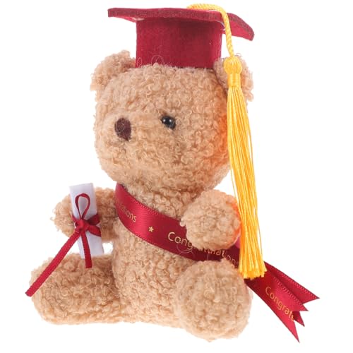Gatuida Mini mit Doktorhut Plüschspielzeug als Abschlussgeschenk Weiches DIY Stoffbär Zubehör Dekoratives Abschlussfeier für Studium und Schulabschluss Weinrot Gatuida Mini mit Doktorhut Plüschspielzeug als Abschlussgeschenk Weiches DIY Stoffbär Zubehör Dekoratives Abschlussfeier für Studium und Schulabschluss Weinrot von Gatuida