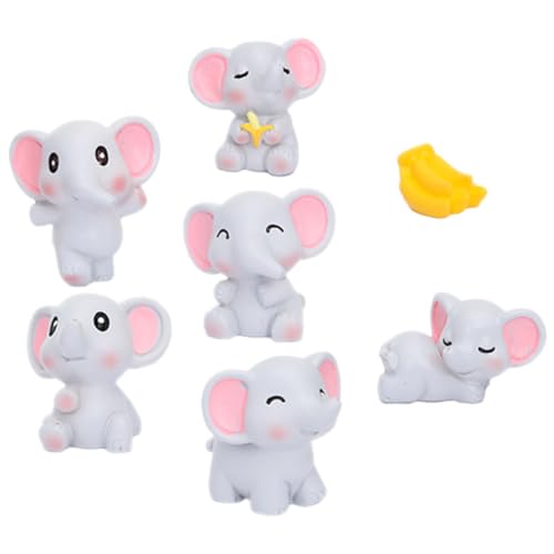 Gatuida Miniatur Elefantenfiguren Resin Niedliche Kleine Deko für Garten und Mikro Landschaft Langlebige Handgefertigte Tierornamente für DIY Tischdekoration von Gatuida